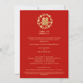 Invitation Glamorous Glitter Floral Double Happiness Photo (Devant)