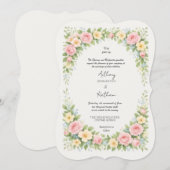 Invitation Glamorous Regency Garden Wedding by Bridgerton (Devant / Derrière)