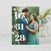 Invitation Glamorous Simple Enchanting & Delicate Minimalist  (Debout devant)