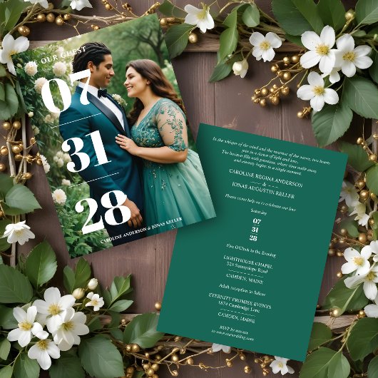 Invitation Glamorous Simple Enchanting & Delicate Minimalist 