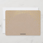 Invitation GLAMOROUS SWEET 16 confettis d'or rustique kraft r (Dos)