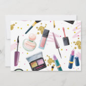 Invitation Glamour Anniversaire Beauté Manucure Party Photo (Dos)