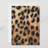 Invitation glamour avec imprimé léopard guépard et (Dos)