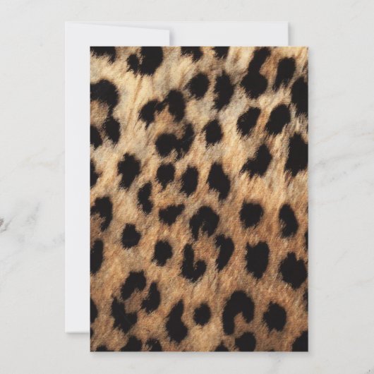 Invitation Glamour Bow doré Impression Léopard Gué (Dos)