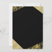 Invitation Glamour d'or Géométrique Moderne Chic Sweet 16 Par (Dos)