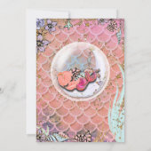 Invitation Glamour Future Maman Sirène Paillettes Baby Shower (Dos)