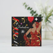 Invitation Glamour Lady Fabuleux 50 Cinquante Anniversaire (Debout devant)
