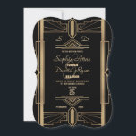 Invitation Glamour Roaring 20's Great Gatsby Wedding Invitati<br><div class="desc">Romantique et élégant Charm Roaring 20's Great Gatsby Mariage. Glamour, romantique et élégant Charm Roaring 20's Great Gatsby conception carte, inspirée par le glamour des années 1920, glitz, vieux Hollywood et The Great Gatsby. Il est également disponible en blanc. Utilisez l'outil Personnaliser pour ajouter vos informations. Pour plus d'informations, visitez...</div>