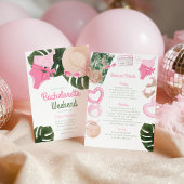 Invitation Glamour rose de l'été | Week-end de célibataire