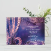 Invitation Glamour Violet Luxueux Perles (Debout devant)