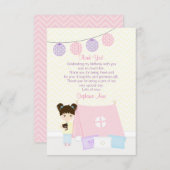 Invitation Glamping Sleepover Party (Devant / Derrière)