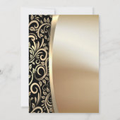 Invitation Glas à perles d'or, talons hauts, Parti de retrait (Dos)