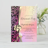 Invitation Glas Élégant, Talons Élevés, Retraite (Debout devant)