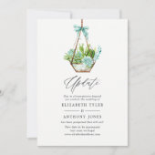 Invitation Glass Terrarium Succulents Mariage Mise à jour (Devant)