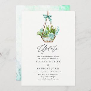 Invitation Glass Terrarium Succulents Mariage Mise à jour
