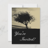 Invitation Glastonbury Hawthorn. Arbre sur Hill. Couleur Sepi (Devant)