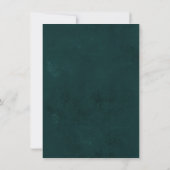 Invitation Glimmery Turquoise Grunge | Riche verre vert foncé (Dos)