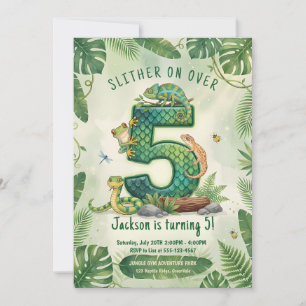 Invitation Glissez sur la jungle pour le 5e anniversaire de L