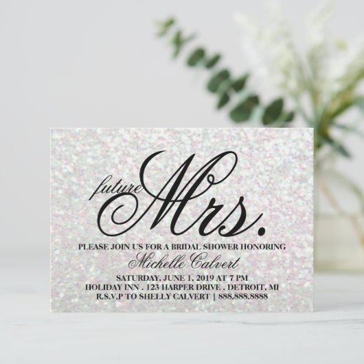 Invitation - Glit Fête des mariées future Mme Irid (Debout devant)