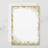 Invitation Glitter Argenté Blanc Mariage Moderne et Élégant (Dos)