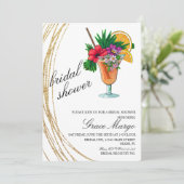 Invitation Glitter Cocktail Mariage sous forme d'aquarelle (Debout devant)