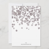 Invitation Glitter de confettis argentés pour les 60 ans (Dos)