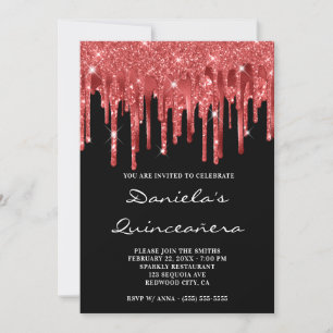 Invitation Glitter de couleur rouge foncé en feuille d'alumin