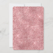 Invitation Glitter Disco Rose 30e Anniversaire (Dos)