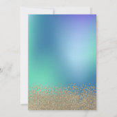 Invitation Glitter Dress, Diamonds Blue Ombre 50th Birthday (Dos)