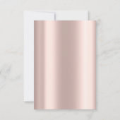 Invitation  Glitter Drips Ballons Rose Gold Réponse RSVP  (Dos)