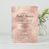 Invitation Glitter Peach Rose (Debout devant)