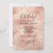 Invitation Glitter Peach Rose (Devant)