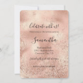 Invitation Glitter Peach Rose (Devant)