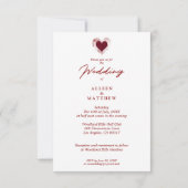 Invitation Glitter Red Heart Romantic Love Quote Wedding (Dos)