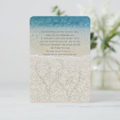 Invitation Glitter Sandy  Mariage sur la Plage Vœux de bonheu (Debout devant)