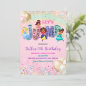Invitation Glitter Sequin Jump Princess Costume Party (Debout devant)