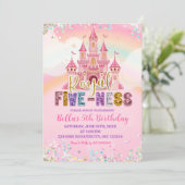 Invitation Glitter Sequin Royal fiveness birthday (Debout devant)