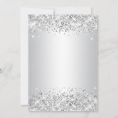 Invitation Glitterie Argent Gradient 50e anniversaire (Dos)