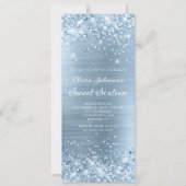 Invitation Glitterie Bleu clair Métallique Look doux 16 (Devant)