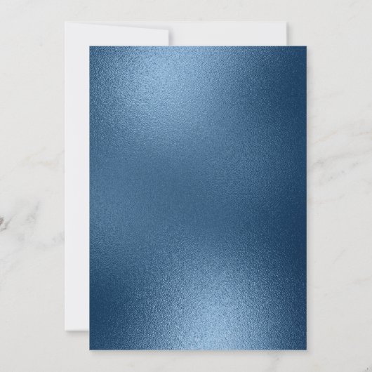 Invitation Glitterie Bleu Peacock Feathers Or Douce 16 (Dos)