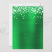 Invitation Glitterie brillante vert brillant Foil doux 16 (Dos)