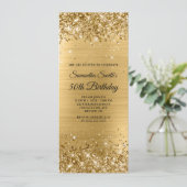 Invitation Glitterie broyée Gold Foil 50e anniversaire (Debout devant)