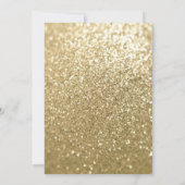 Invitation Glitterie élégante bande dorée moderne élégant (Dos)
