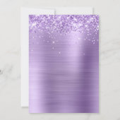 Invitation Glitterie Lumière Violet Ombre Foil 21e anniversai (Dos)