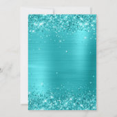 Invitation Glitterie Turquoise Blue Foil Sweet 16 (Dos)