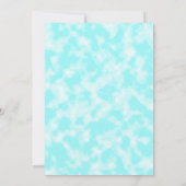 Invitation Glitterie Turquoise Peacock Feathers 30e (Dos)