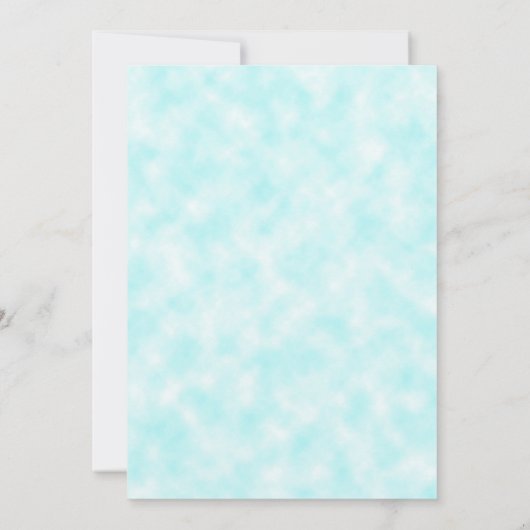 Invitation Glitterie Turquoise Peacock Feathers 40e (Dos)