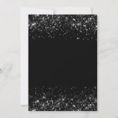 Invitation Glittery Black 50e anniversaire (Dos)