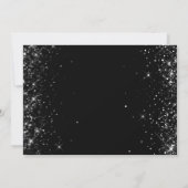 Invitation Glittery Black 50e anniversaire (Dos)