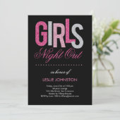 Invitation Glittery Girls Night Out / Bachelorette Party (Debout devant)